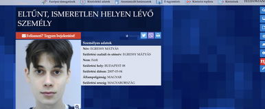 Ő lehetett az utolsó, aki látta Egressy Mátyást, egy videó segíthet a rejtély megoldásában