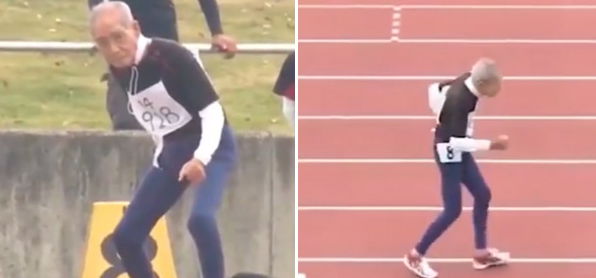 Élmény nézni a 102 éves sprinter száguldását