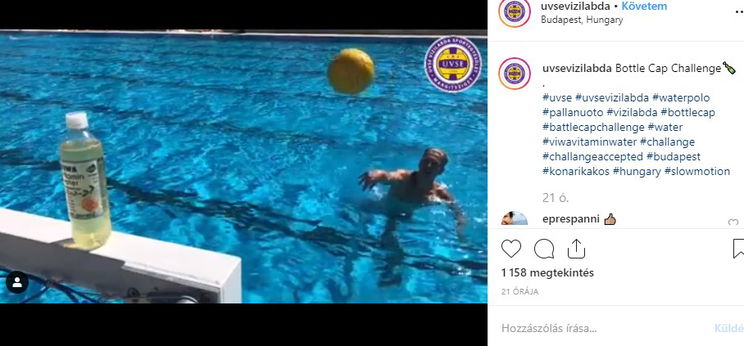 Bottle Cap Challenge: egy magyar pólós megcsinálta a lehetetlent